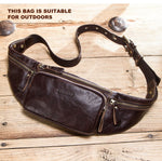 Oil Cow Leather Waist Bag Crossbody Bag