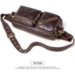 Cowhide Leather Multi-Functional Waist Bag Shoulder Crossbody Bag