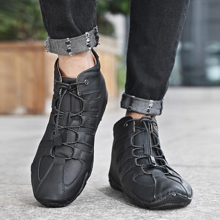 Fashion Lace Up Leather Boots