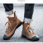 Retro Hand Stitching Cow Leather Boots