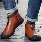 Cowhide Leather Chelsea Boots for Men