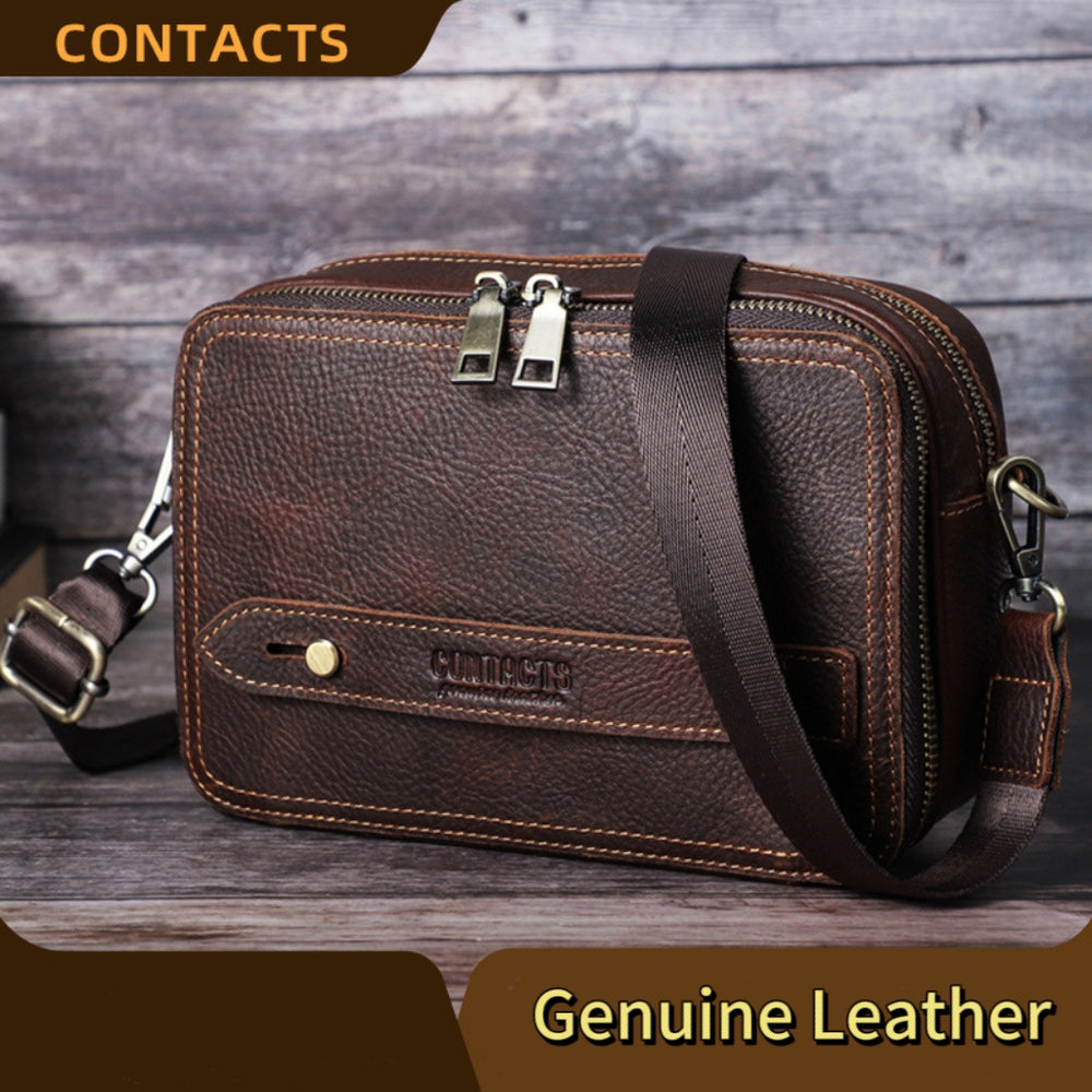Cowhide Leather Shoulder Bag Clutch Bag