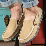 Men Slip-on Boat Shoes Canvas Flats Loafers
