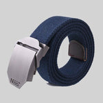 115CM Men Thickening Canvas Belt Military Style Adjustable Slider Buckle Belt - MagCloset