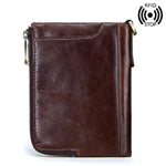 Men Genuine Leather RFID Blocking Fashion Zipper Wallet