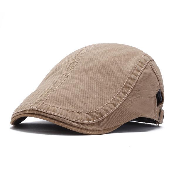 Men Solid Color Beret Cap Duck Hat Sunshade Outdoors Peaked Forward Cap