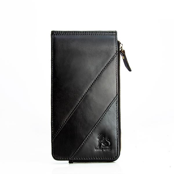 Genuine Leather RFID Blocking Card Holder Wallet for Men
