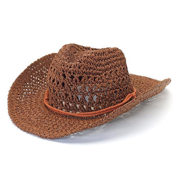Foldable Sunscreen Curly Round Straw Bucket Cap Fisherman Hat Vacation Beach Hat