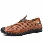 Large Size Men Hand Stitching Mesh Outdoor Soft Slip Resistant Flats