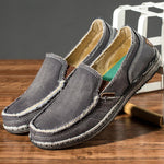 Men Slip-on Boat Shoes Canvas Flats Loafers