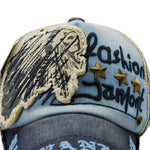 Mens Fashion Vintage Washed Embroidery Adjustable Golf Snapback Hat Baseball Cap