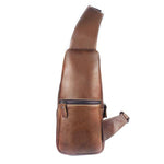 Men Genuine Leather Business Casual Shoulder Crossbody Bag - MagCloset