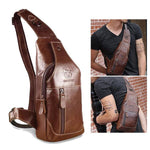 Bullcaptain® Men Genuine Leather Business Casual Shoulder Crossbody Bag