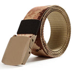 130CM Unisex Nylon Belt Plastic Buckle Camo Outdoor Sport Belt - MagCloset