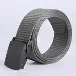 110CM/130CM Unisex Anti-allergy Nylon Belt Metal-free Plastic Buckle Casual Belt - MagCloset