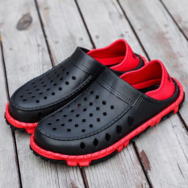 Mens Hollow Out Summer Slip On Sandals Beach Shoes