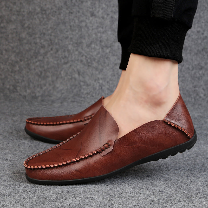 Two Ways of Wearing Cow Leather Flat Loafers