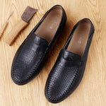 Large Size Hollowed-out Cow Leather Shoes
