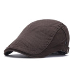 Men Solid Color Beret Cap Duck Hat Sunshade Outdoors Peaked Forward Cap