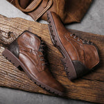 Mens Vintage Casual Flat Martin Boots