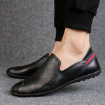 Summer Breathable Soft Sole Casual Leather Shoes for Men