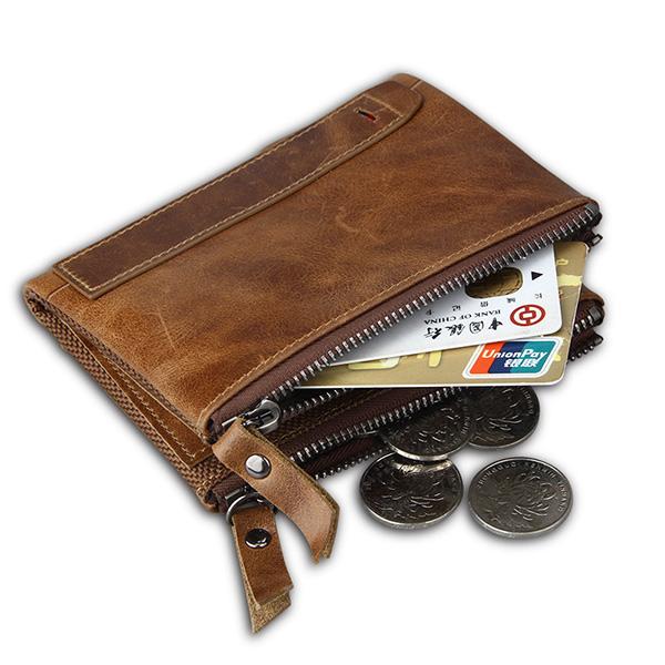 Anti-Magnetic RFID Blocking Crazy Horsehide Leather Wallet - MagCloset
