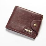 Retro Fashion PU Leather Short Buckle Wallet For Men
