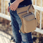 Canvas Outdoor Sport Leg Bag Mulitipocket Waist Bag Hiking Cycling Fishing Bag For Men & Women