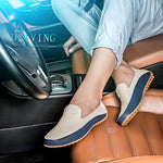Men Outdoor Casual Round Toe Slip On Driving Shoes Breathable Flats Loafers