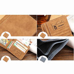Retro Fashion Nubuck Leather Horizontal Vertical Short Wallet
