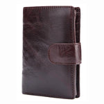 Retro Fashion Genuine Leather Mens Short Wallet