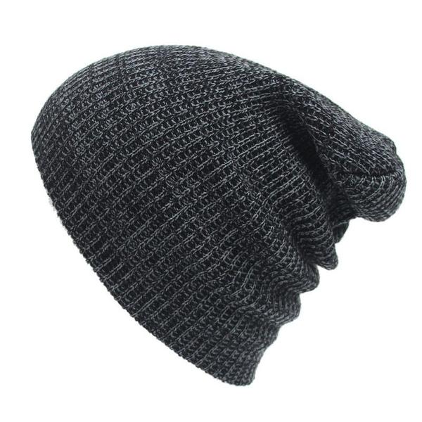 Winter Casual Cotton Knit Cap Baggy Beanie Crochet Cap Outdoor Ski Cap