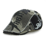Unisex Cotton Camouflage Beret Hat Buckle Adjustable Paper Boy Military Cap