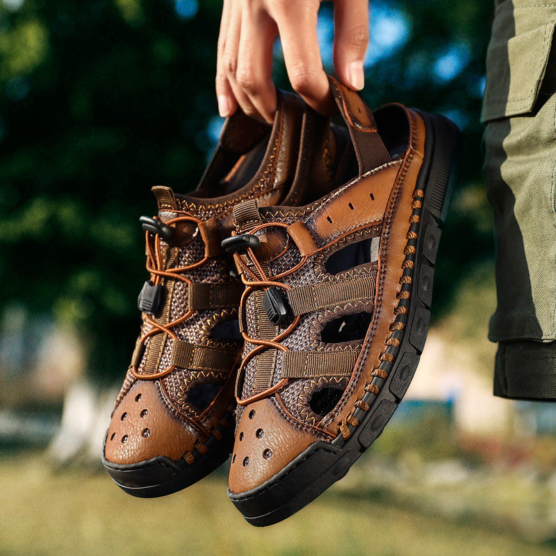 Men Sandals Handmade Leather Summer Men Shoes