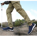 Men Hiking Suede Breathable Slip Resistant Slip On Outdoor Sneakers