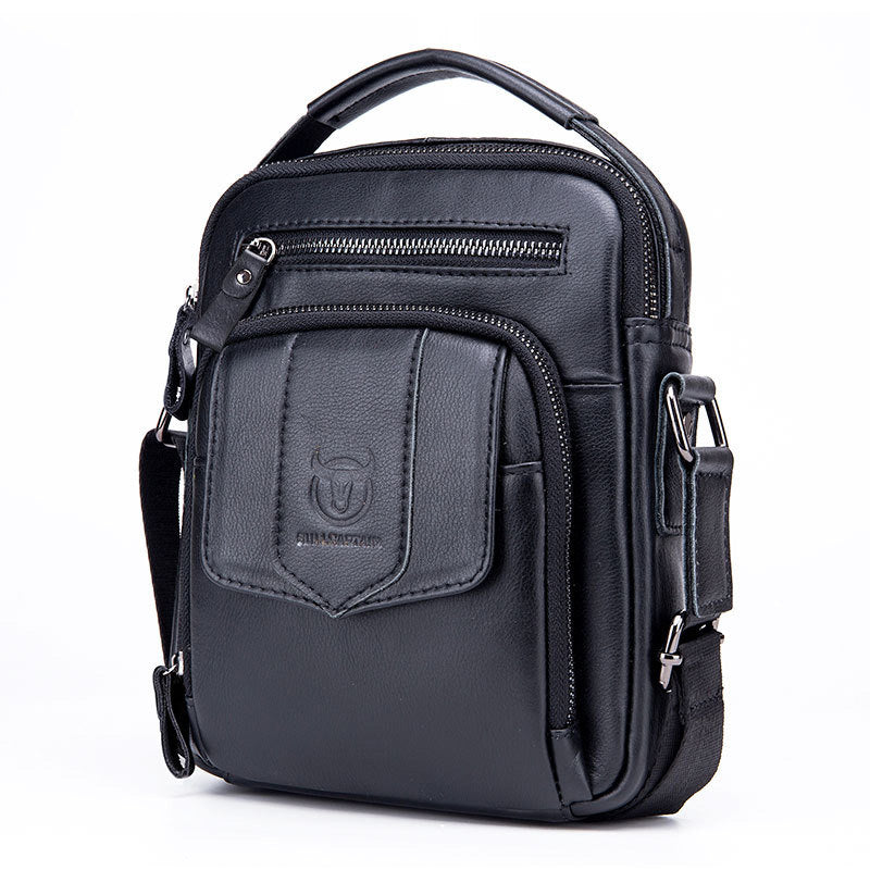 Casual Business Travel Leather Shoulder Bag for Men