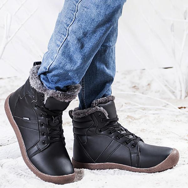 Winer Snow Boots Lace Up Keep Warm Leather Boots