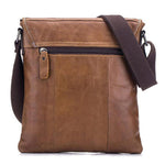 Bullcaptain® Men Cow Leather Messenger Bag Business Casual Shoulder Crossbody Sling Bag