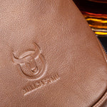 Bullcaptain Mens Genuine Leather Sling Bag Chest Bag