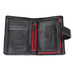 Vintage Genuine Leather Short Vertical Wallet Mens Purse Coins Wallet