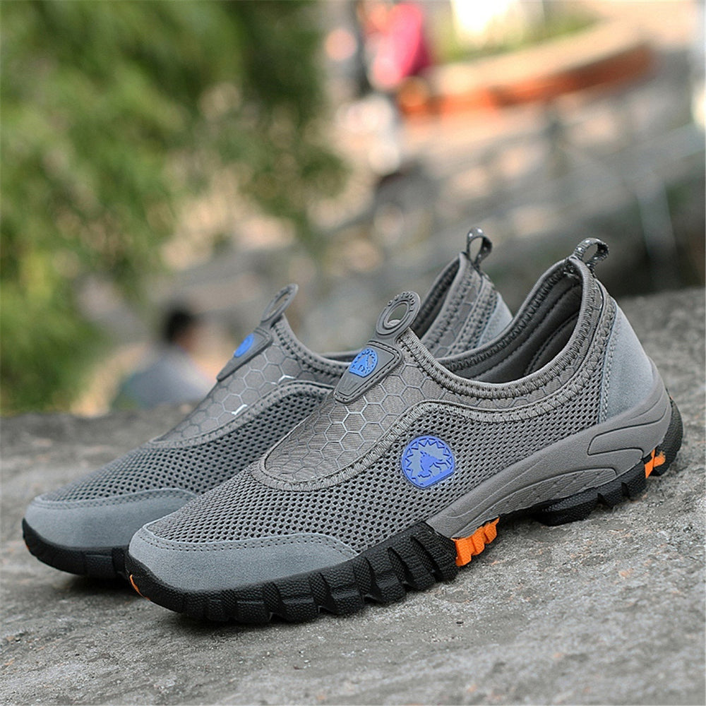 Men Large Size Breathable Mesh Slip On Loafers Outdoor Casual Sneakers