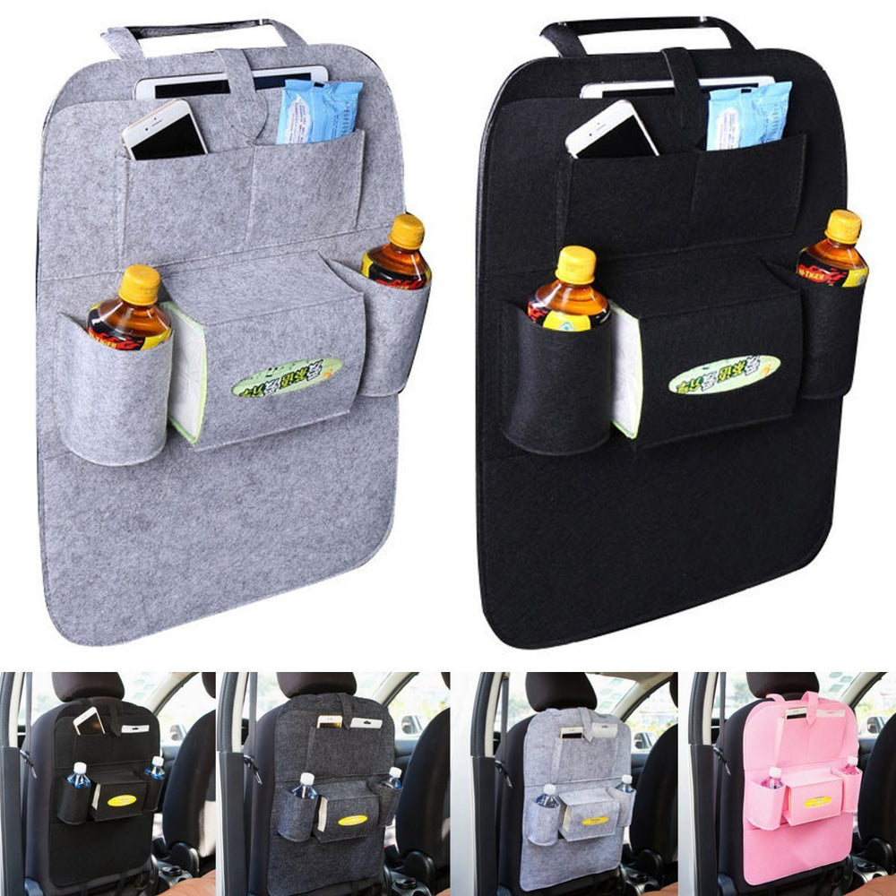 Car Seat Back Multi-Pocket Hanging Holder Storage Bag Tidy Organizer Storage Shelves Bins