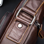 Casual Business Travel Leather Shoulder Bag for Men