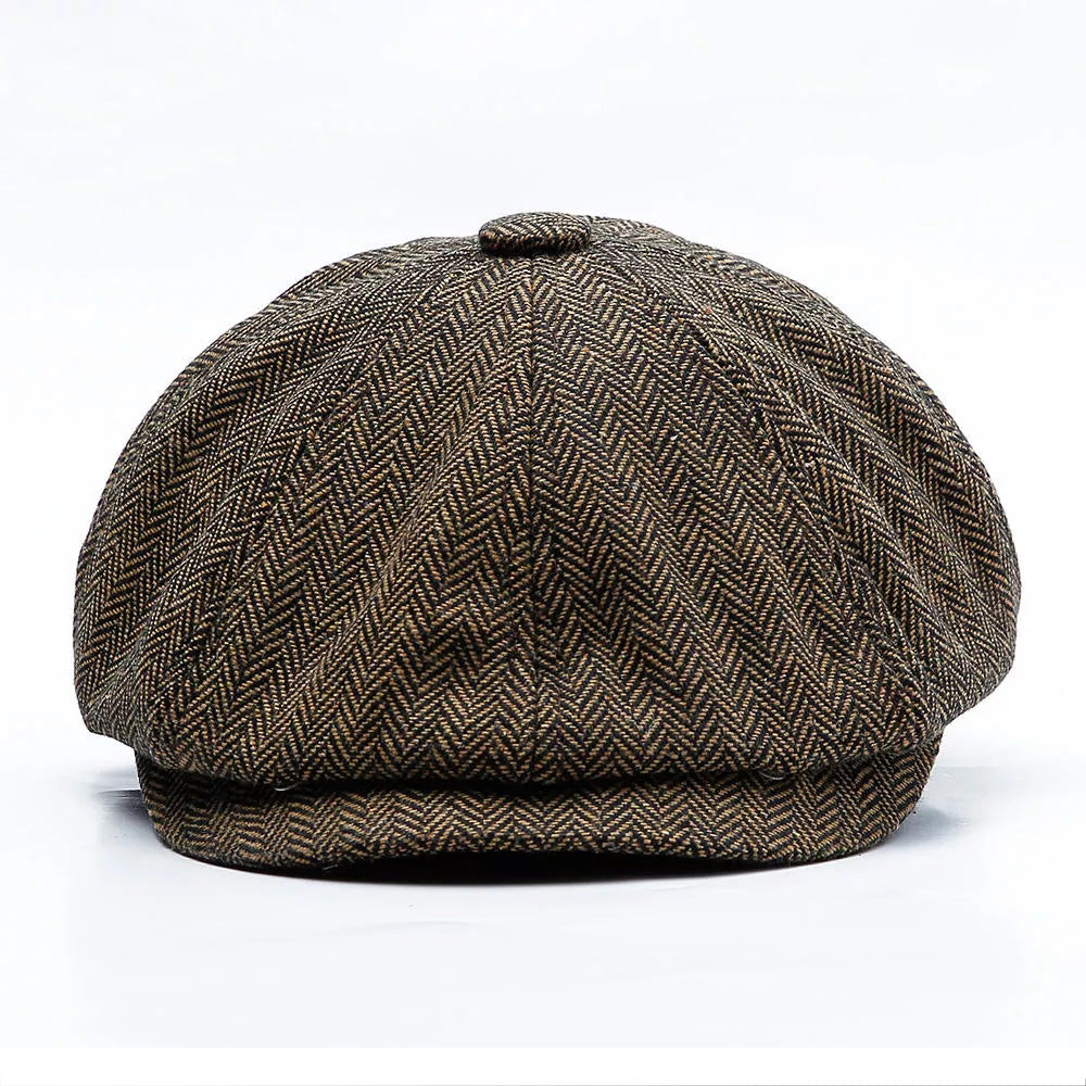 British Classic Beret Hat Men Women Literary Fashion Versatile Octagonal Hat