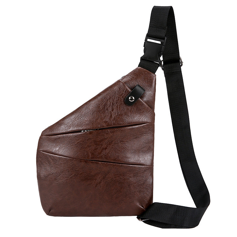 Multi-functional Crossbody Bag PU Leather Chest Pack for Men