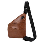 Multi-functional Crossbody Bag PU Leather Chest Pack for Men