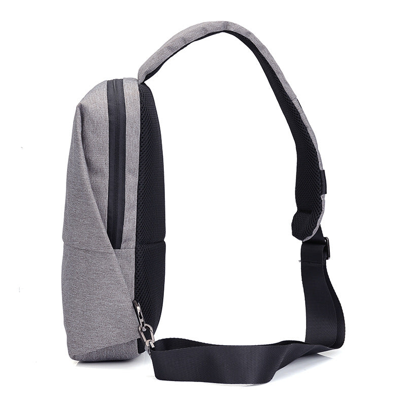 Simple Fashion Oxford Chest Pack Pure Color Casual Crossbody Bag