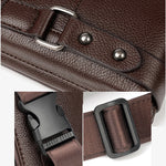 Multi-Functonal Chest Pack PU Leather Waist Bag Crossbody Bag for Men