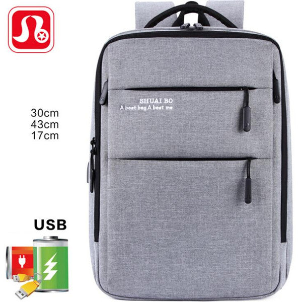 Men Women USB Port Mochila Oxford 15.6 inch Laptop Bags Large Capacity Travel Business Backpack