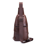 Bullcaptain® Genuine Leather Crossbody Bag Vintage Sling Bag Chest Bag for Men